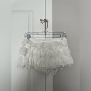 White booty shorts